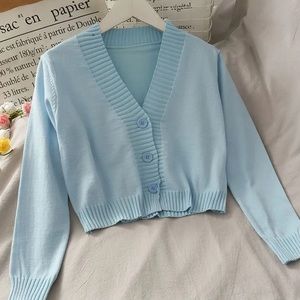 Cropped Sweater Cardigan